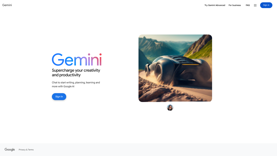 ‎Gemini - chat to supercharge your ideas 网站截图